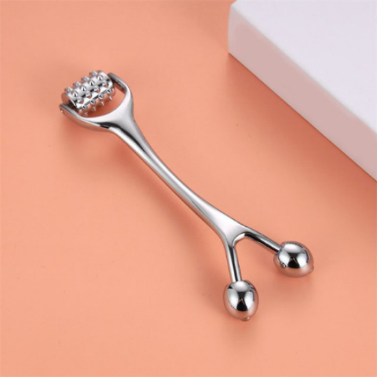 Metal Çift Taraflı Yüz Masaj Aleti