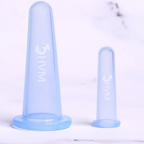 Silikon Masaj Kupası Seti 2'li Mavi