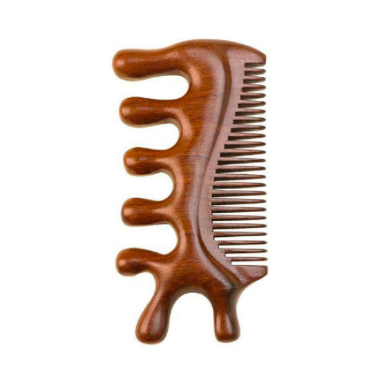 Sandal Ağacı Gua Sha, Masaj Aleti Yüz & El & Tüm Vücut & Saç Bakım No:2